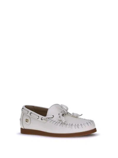 Valentino Garavani Flat Shoes In White