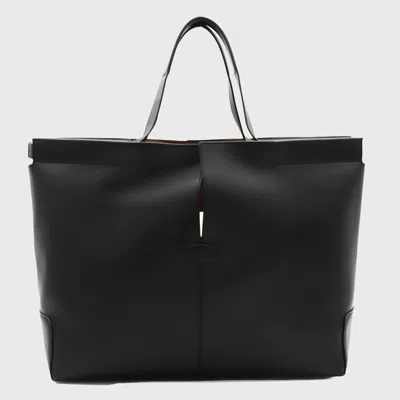 Tod's Black Leathe Di Bag Tote In Black