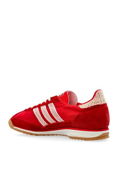 Adidas Originals Sl 72 Crochet-trimmed Shell And Suede Sneakers
