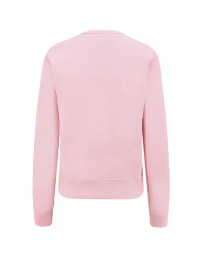 Valentino Cat-embroidered Cotton Jersey Sweatshirt In Pink
