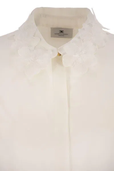 Elisabetta Franchi Georgette Shirt With Floral Embroidery