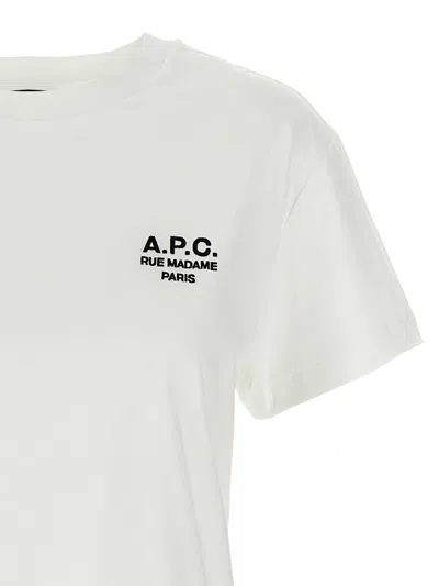 Apc A.p.c. Unisex Boxy T-shirt In Organic Cotton White Short Sleeves Women