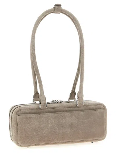 Self-portrait 'tan Suede Baguette With Charm' Shoulder Bag