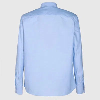 Valentino Camicia Maniche Lunghe Celeste
