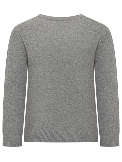 Ganni Womens Paloma Melange Rhombus-print Round-neck Wool And Cashmere Cardigan
