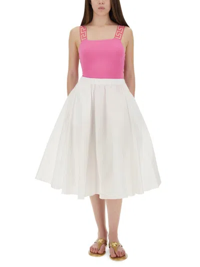 Versace Greca Border Sleeveless Body With High-cut Leg