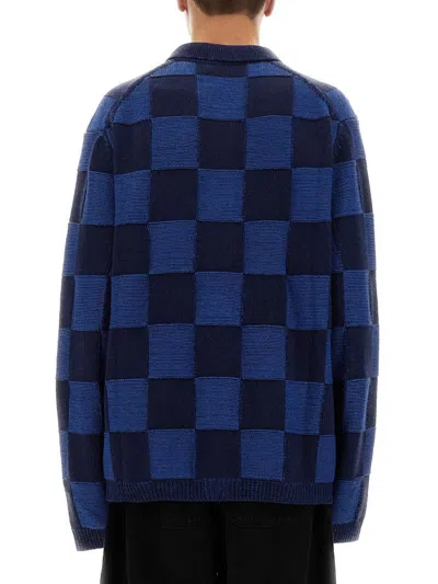 Ymc You Must Create Baker Check Pattern Knitted Cardigan