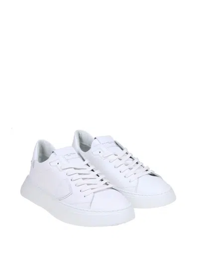 Philippe Model Temple Veau Leather Sneakers In White