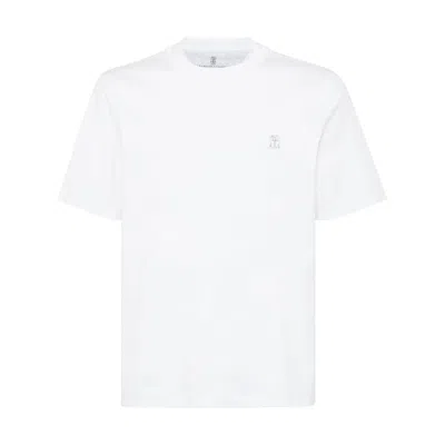 Brunello Cucinelli Crewneck T-shirt With Straight Hem And Soft Fabric