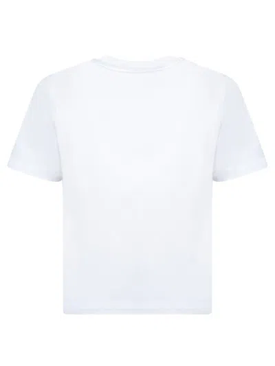 Jw Anderson Mens White Anchor-embroidery Crop Cotton-jersey T-shirt In White