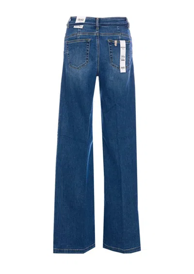 Liu •jo Liu Jo Long Stretch Jeans With Logo Belt