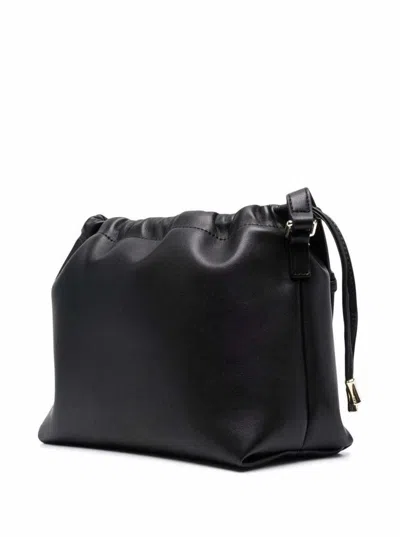 Apc Black Crossbody Bag With Logo Lettering On The Front And Drawstring Closure In Ecoleather Woman