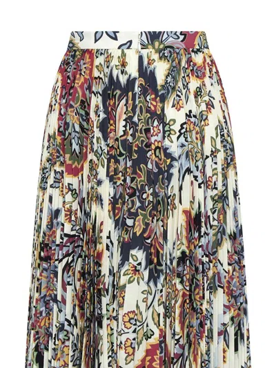Etro Printed Midi Skirt In Multi