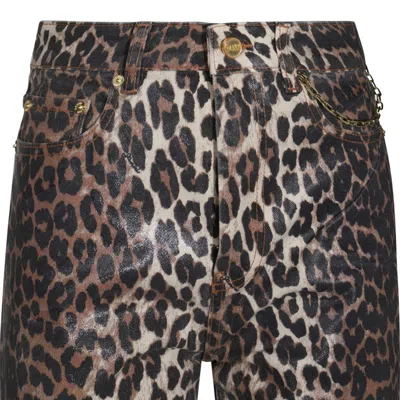 Ganni Leopard Cotton Jeans