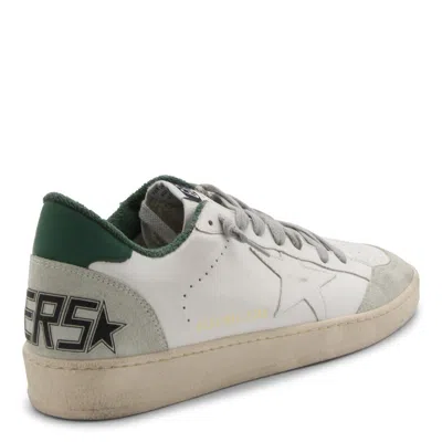 Golden Goose White Cow Leather Vamp Sneakers With Unique Used And Dirty Effect In White