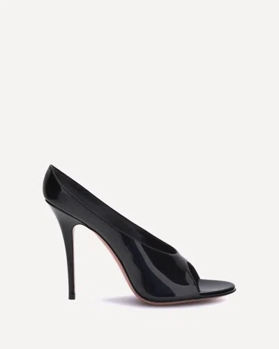 Amina Muaddi Anok Slipper 105 Patent Black 105 Mm Sm In Black