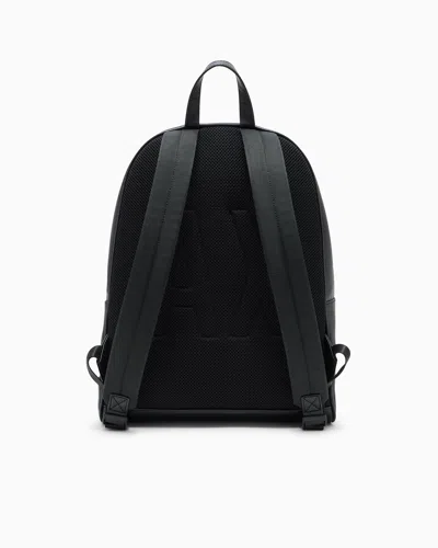 Armani Exchange Backpack With Monogram And Stripes