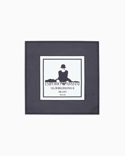 Emporio Armani Silk Foulard With Icon Print