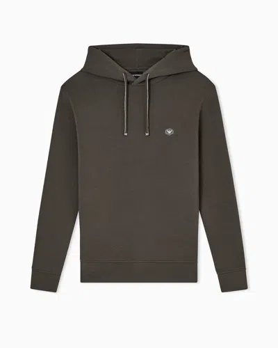 Emporio Armani Hooded Sweatshirt With Micro Logo Patch