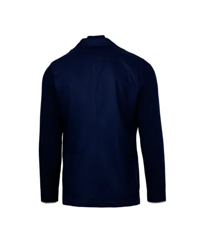Eleventy Blue Jacket With Bib Detail In Blue