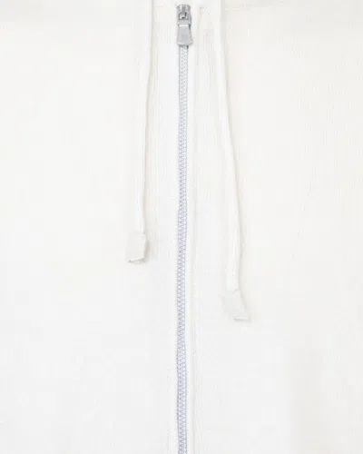 Eleventy Beige Full Zip Sweater In White