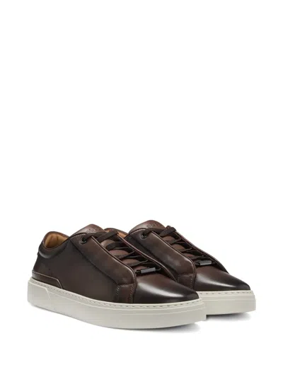 Hugo Boss Gary Leather Trainers With Suede Backtab