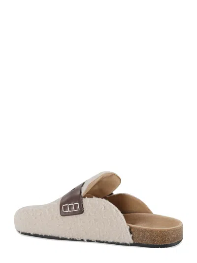 Jw Anderson Leather-trimmed Wool Loafers