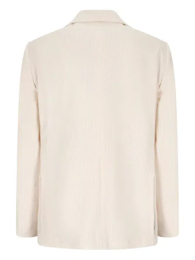 Lardini Corduroy Blazer In Neutral