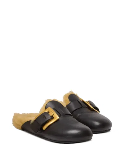 Balmain Faux-fur Lining Mules