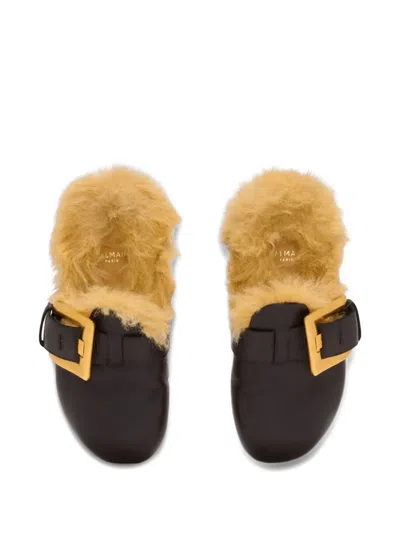 Balmain Faux-fur Lining Mules