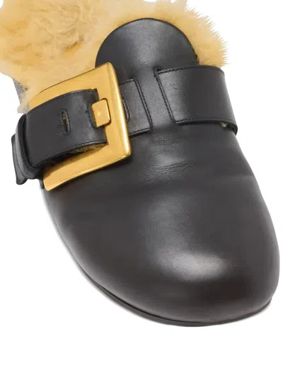 Balmain Faux-fur Lining Mules