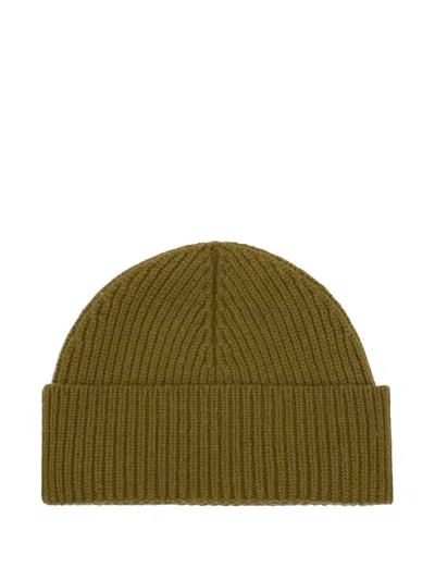 Ami Alexandre Mattiussi Ami De Coeur Wool Beanie In Green