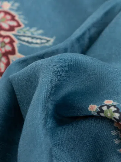 Etro Scarf With Decorative Pattern In Blue