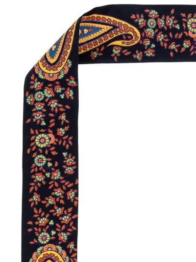 Etro Paisley-print Silk Scarf In Multi