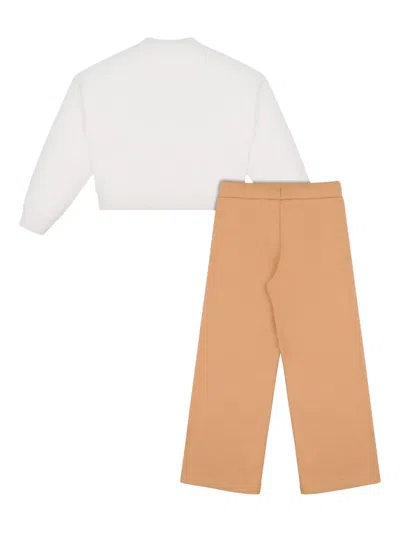 Moschino Jersey Trousers Set In Brown