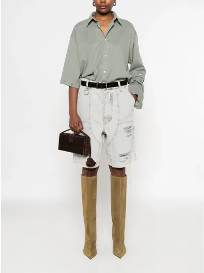 Etudes Studio Buttoned Sleeve Shirt In Gray