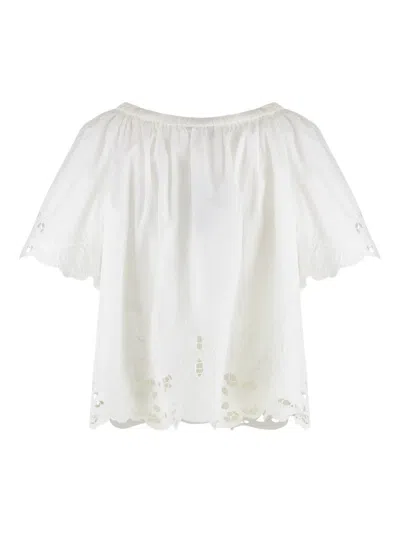Ralph Lauren Lace-trimmed Gathered Blouse