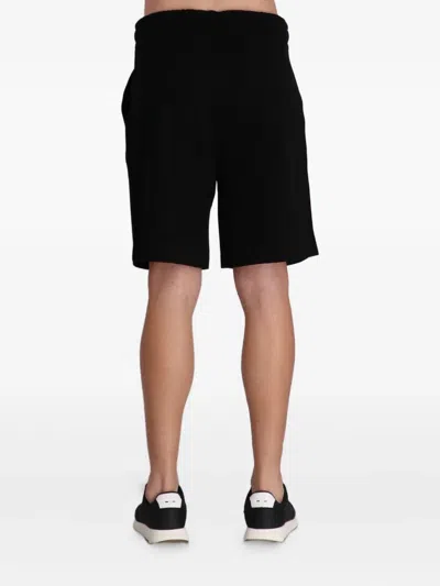 Hugo Boss Drawstring Cotton Shorts In Black