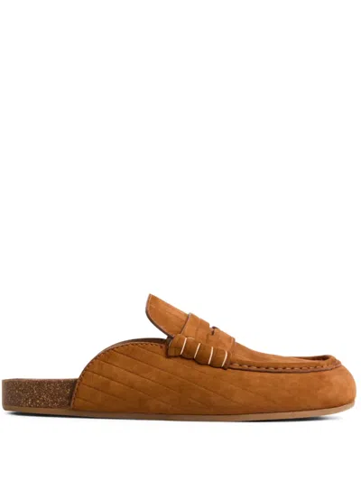 Jw Anderson Stitch Loafers In Brown