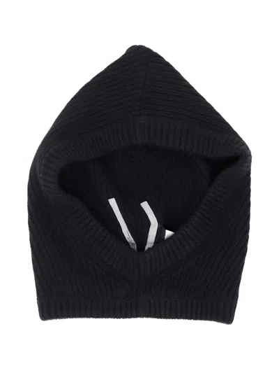 Rick Owens Ribbed Balaclava In Black
