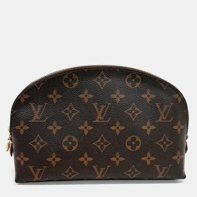 Pre-owned Louis Vuitton Brown Pvc Monogram Cosmetic Pouch
