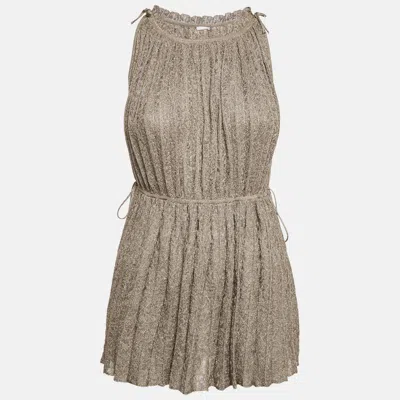 Pre-owned M Missoni Metallic Lurex Knit Sleeveless Top L