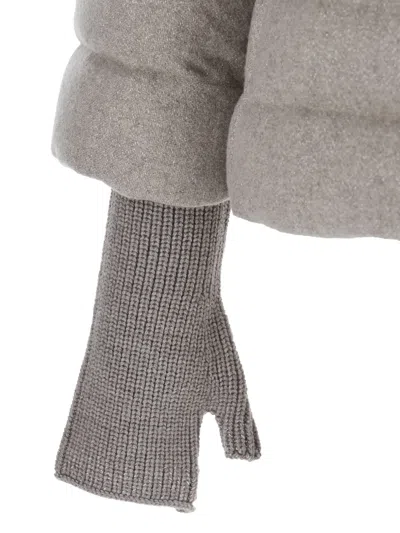Herno Quilted High-neck Jacket In Gray