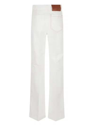Victoria Beckham Womens Washed White Alina Flared-leg Denim Jeans In White