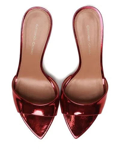 Giuliano Galiano 80mm Alixia Mules In Red