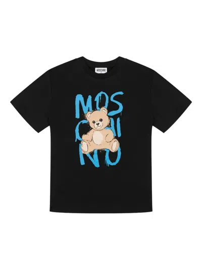 Moschino Teddy-bear Graphic T-shirt In Black