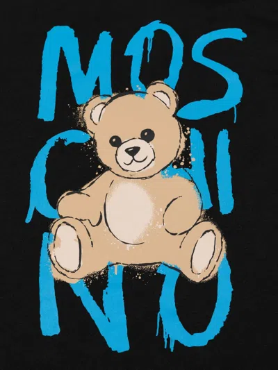 Moschino Teddy-bear Graphic T-shirt In Black