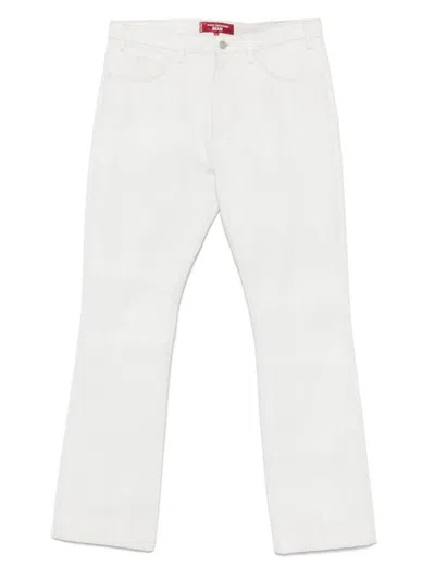 Junya Watanabe Jeans With Logo Application In White
