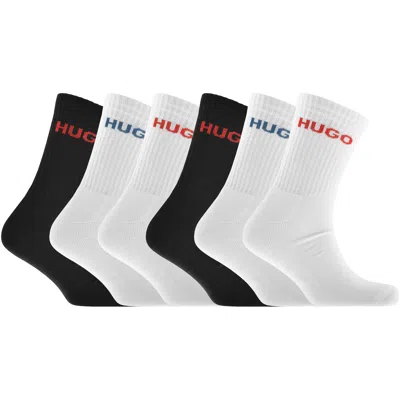 Hugo Boss Hugo 6 Pack Logo Socks In White