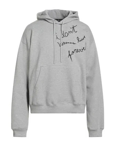 Msgm Tiago Alexandre X  Man Sweatshirt Light Grey Size Xl Cotton In Gray